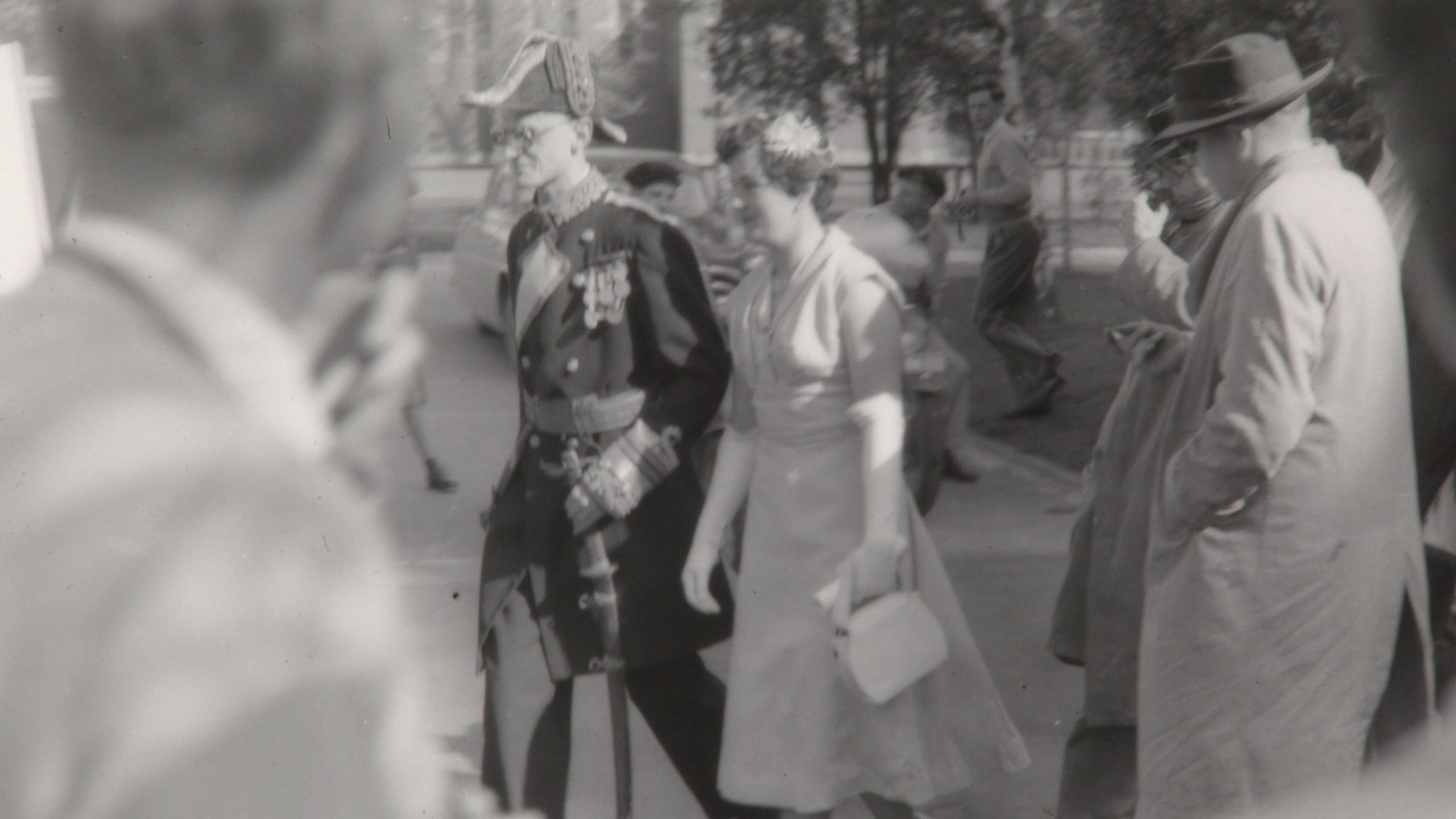 The 'Royal' couple arriving at Juttoddie, 1957