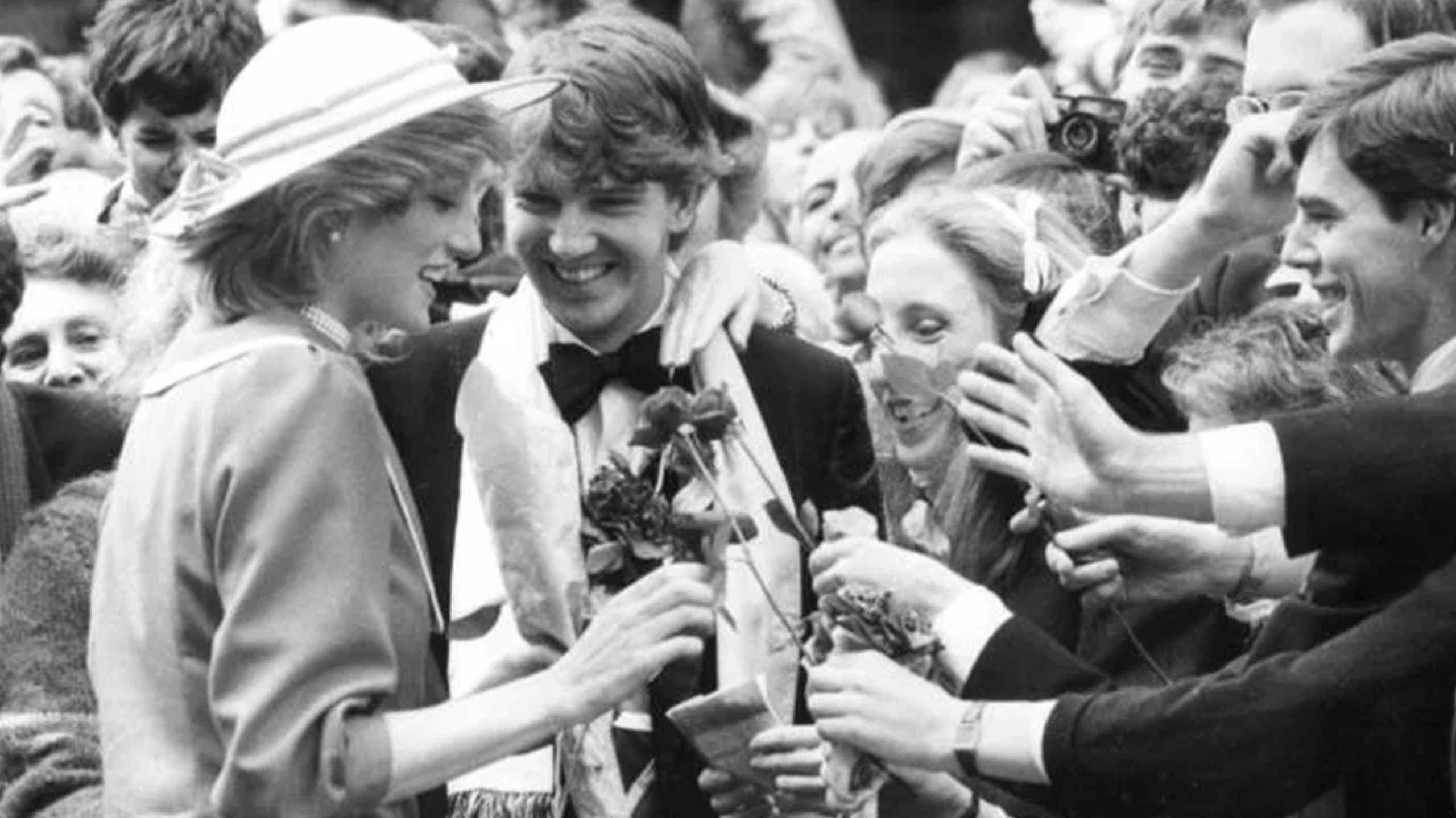 Trinity College Royalist Society meet Princess Diana, 1983