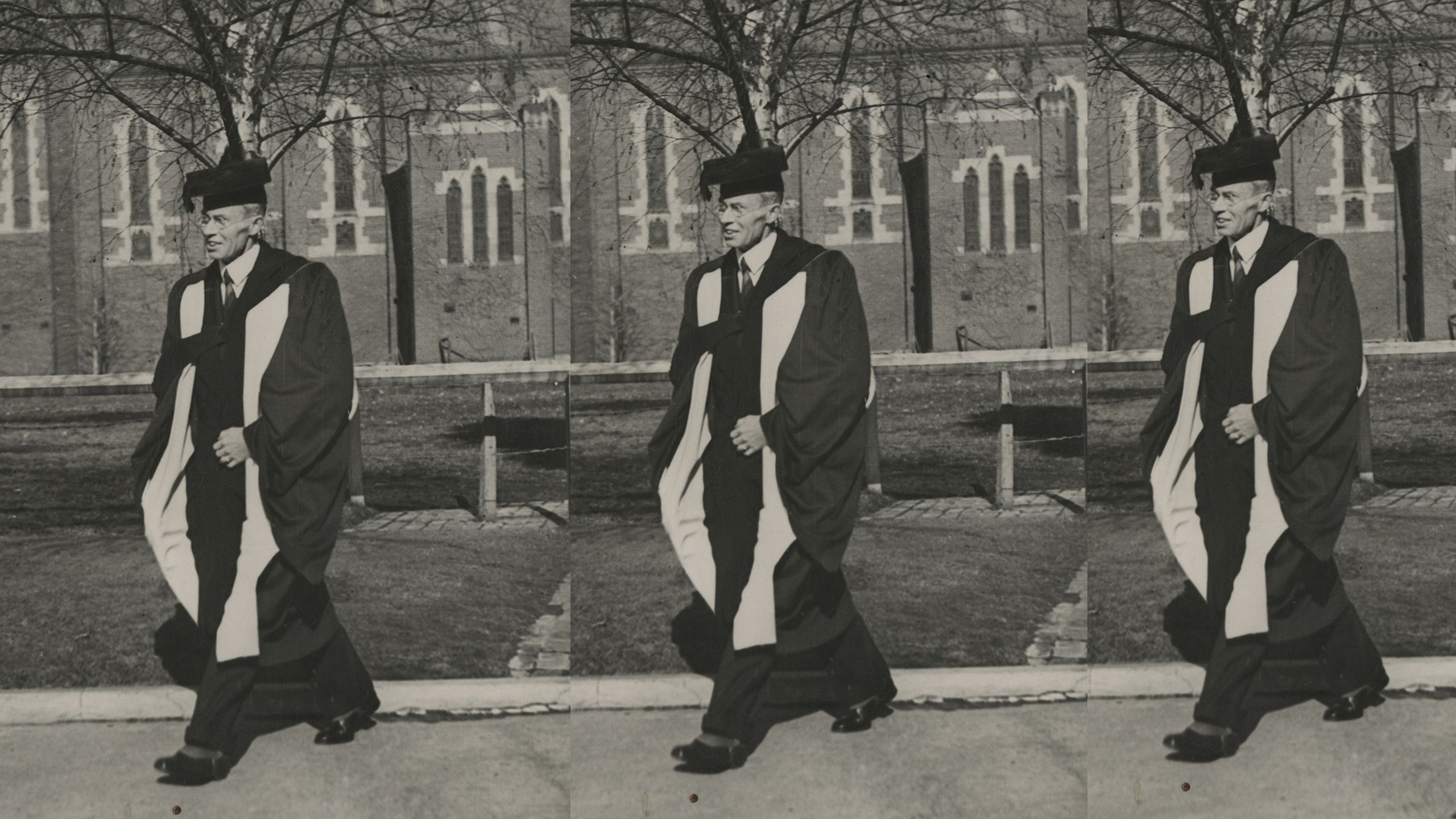 Sir John Behan in academic attire 1938