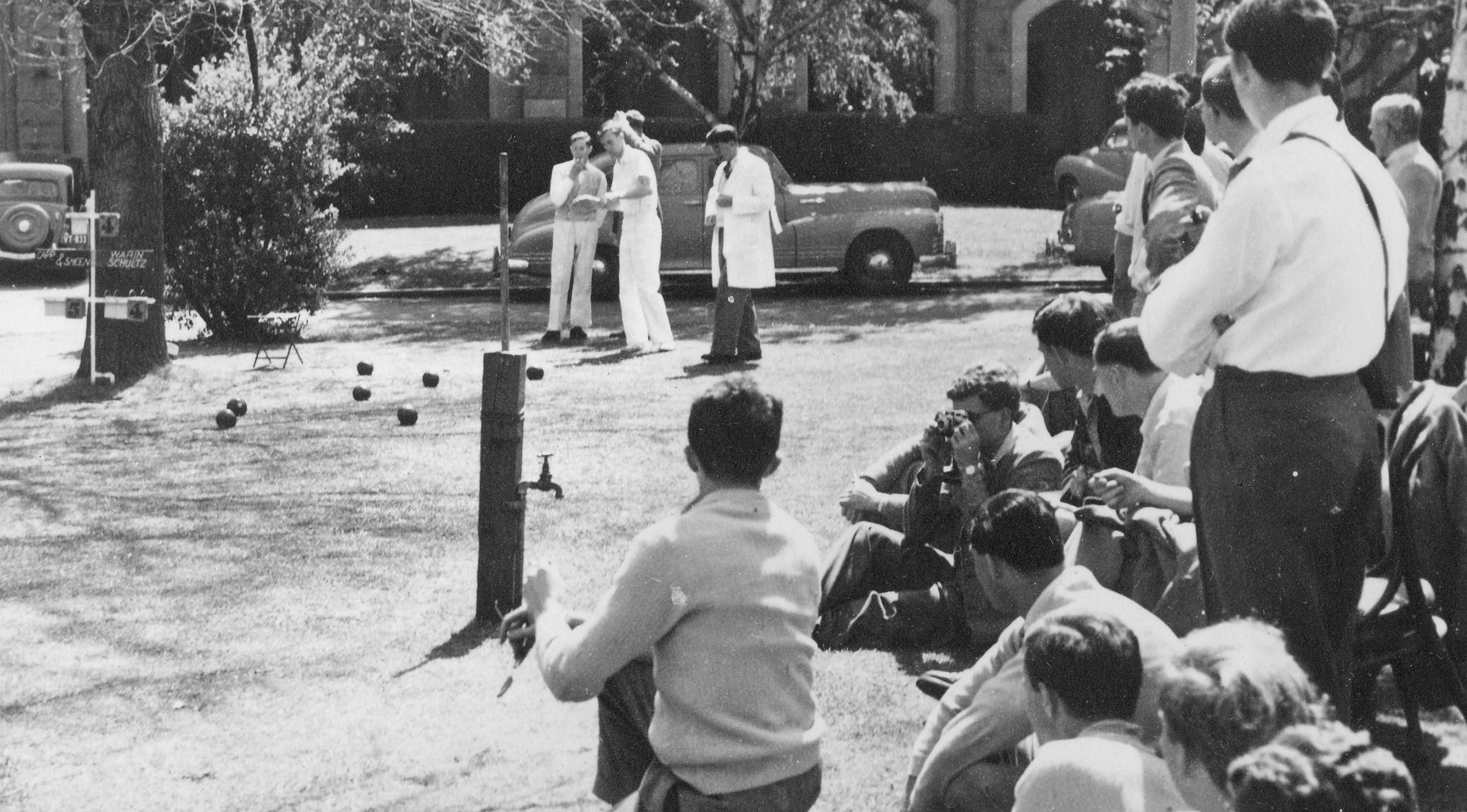 Trinity College, lawn bowls, 1954