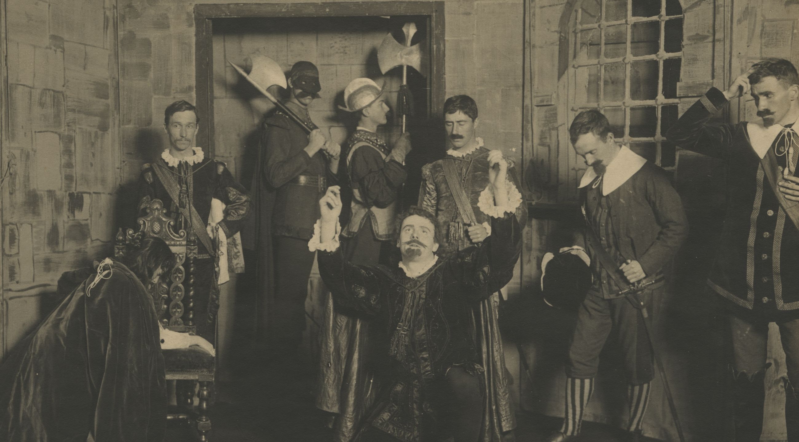 Trinity College performance of Strafford, 1896