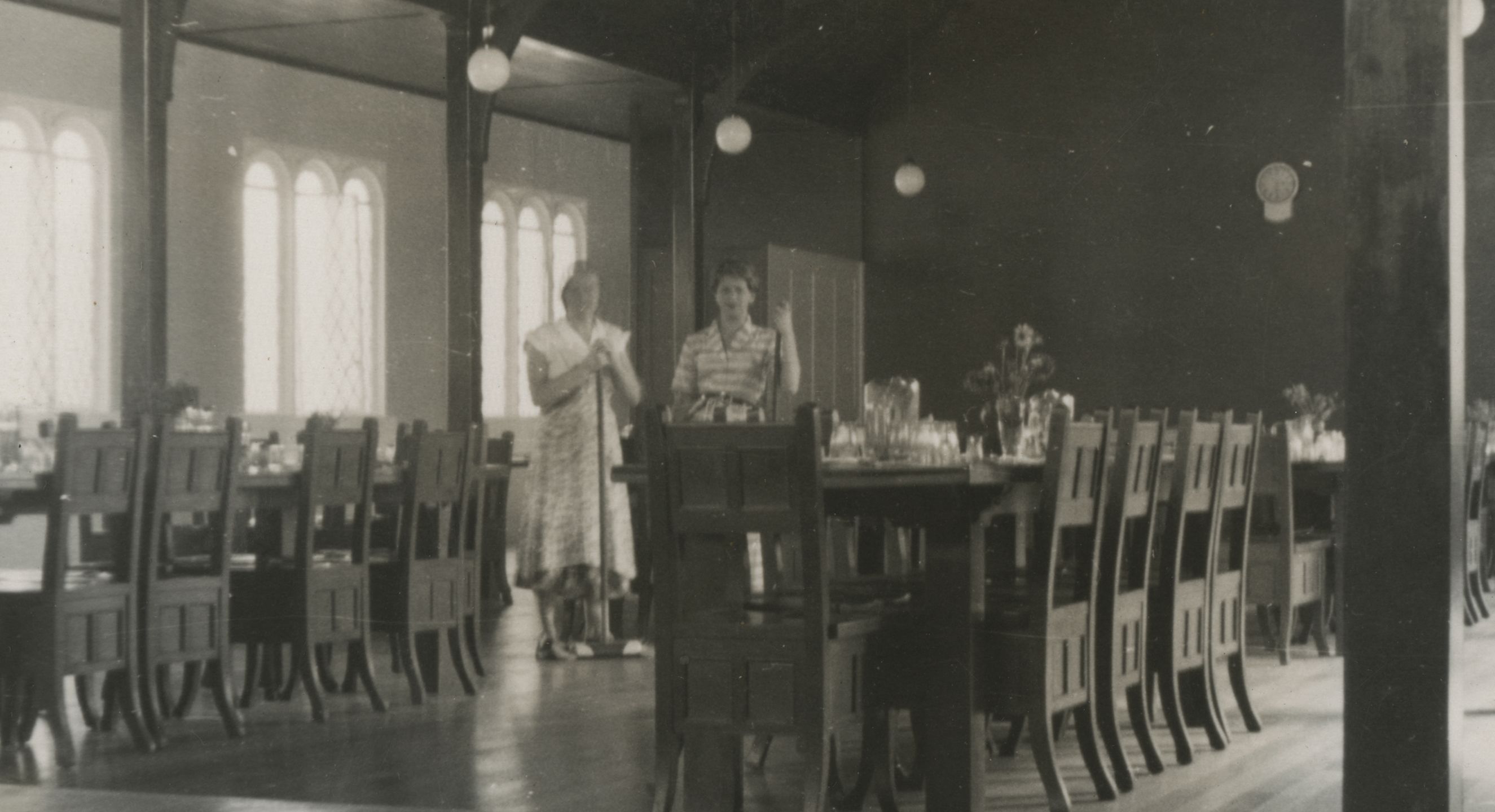 Female domestic staff in the Dining Hall, 1940s