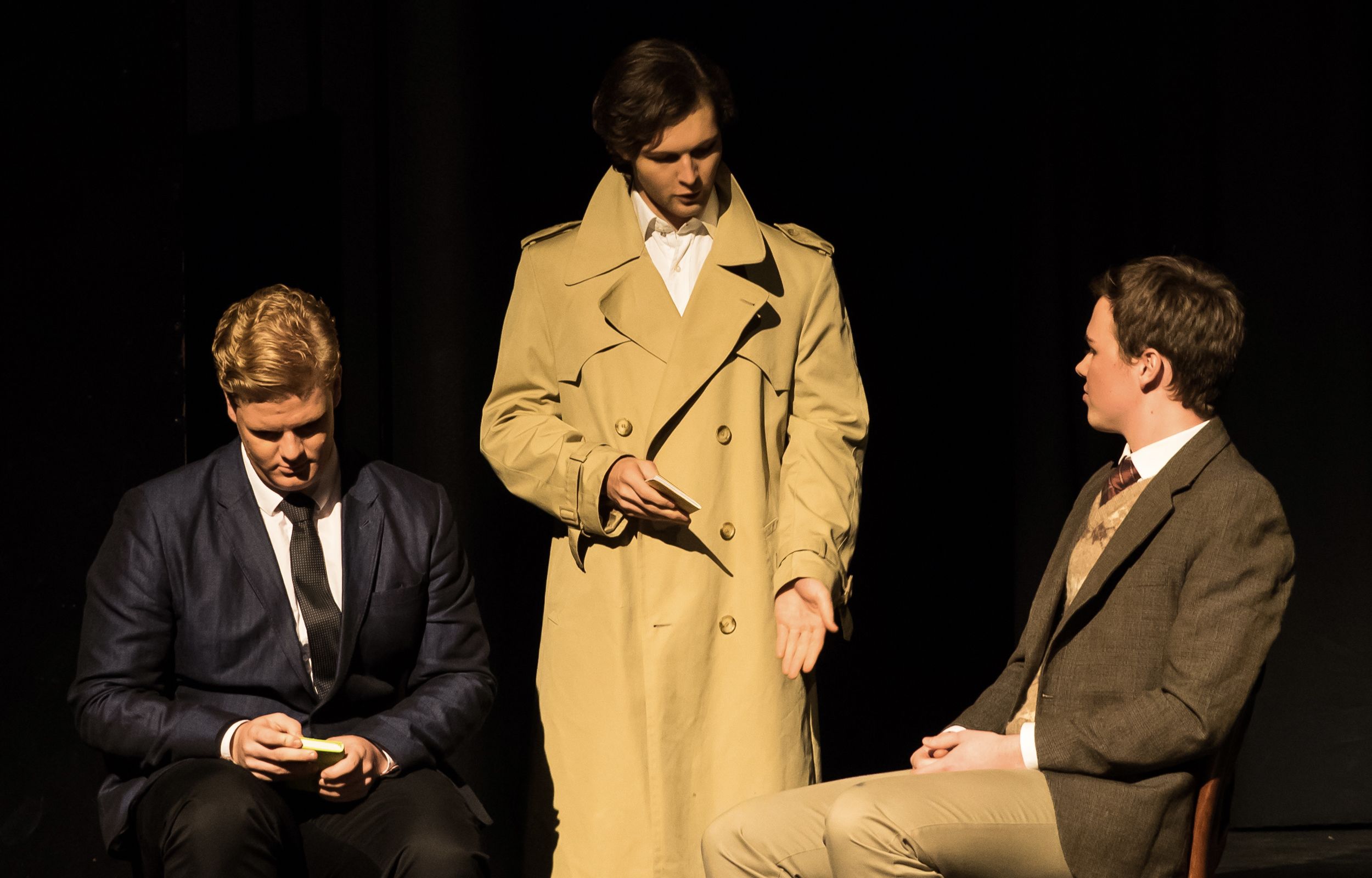 Cast members on stage during the performance of the college musical Cabaret, Union Theatre, University of Melbourne, 2015