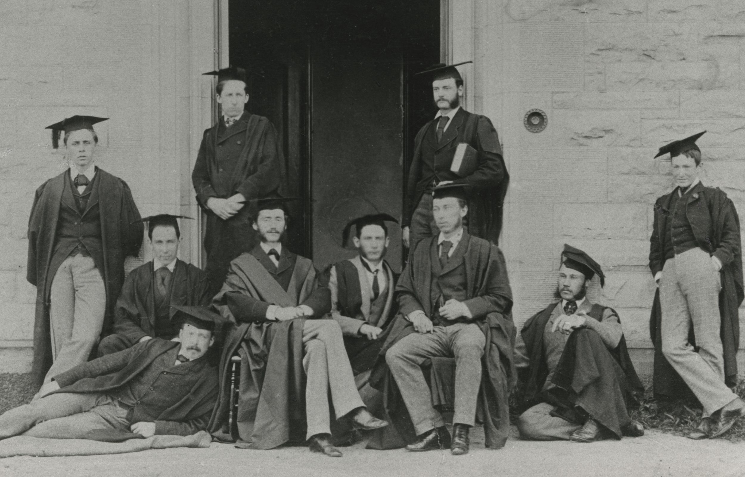 1876: when mortar boards and academic gowns were just part of daily attire for the budding academic.